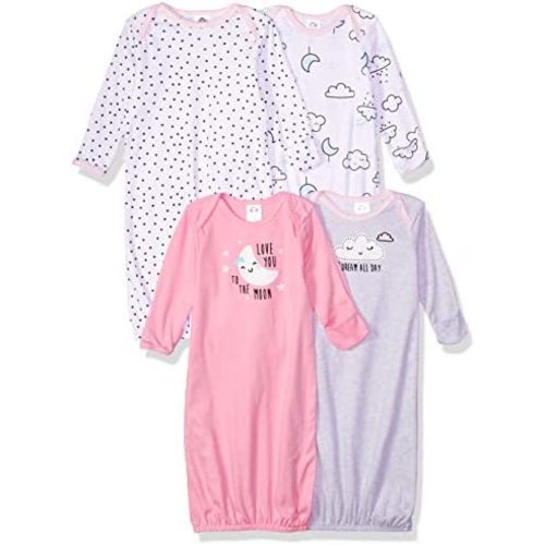 Gerber Baby Boy and Girls 4-Pack Sleeper Gown
