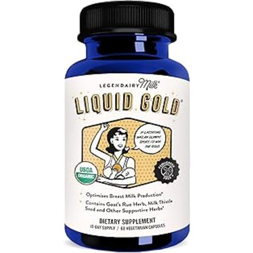 Legendairy Milk Liquid Gold Lactation Support | Lactation Supplement with Organic Goats Rue, Milk Thistle, Shatavari, Fennel, Alfalfa & Anise | Breastfeeding Supplements, 60 Count