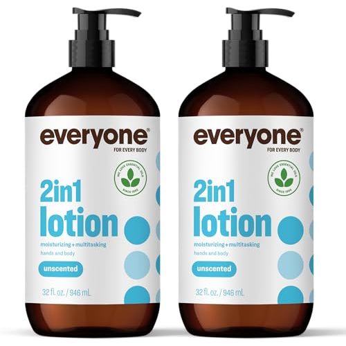Everyone 2-in-1 Lotion for Hands/Body, 32 ounce (Pack of 2) Unscented made for Men and Women