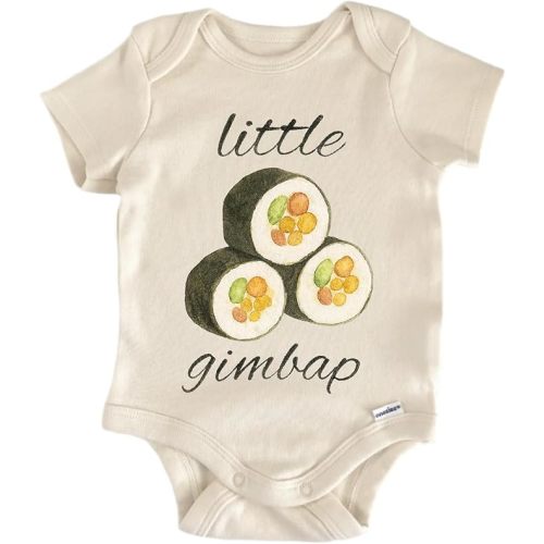 Gimbap Korean Food - Baby Boy Girl Clothes Bodysuit Funny Cute