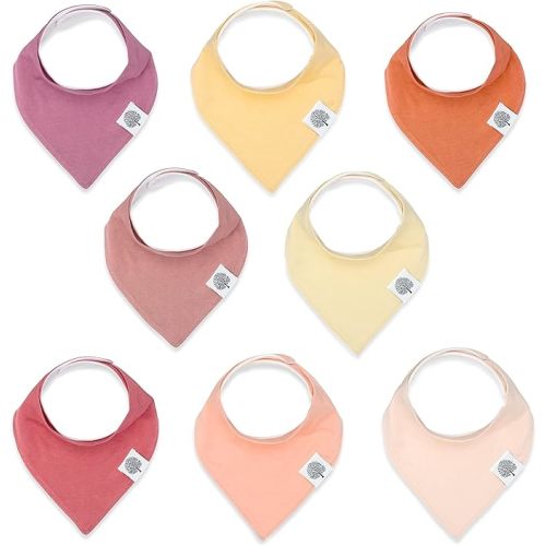 Parker Baby Bandana Drool Bibs 8 Pack Baby Bibs for Boys, Girls, Unisex - Soft & Stylish Teething Bibs for Babies
