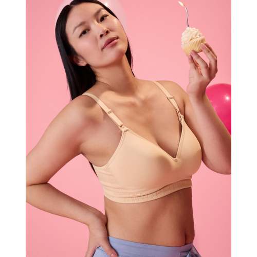 Signature Sublime® Contour Hands-Free Pumping & Nursing Bra | Beige - Kindred Bravely