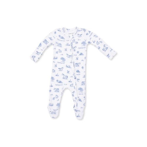 Farm Friends Rib Two-Way Zip Footie