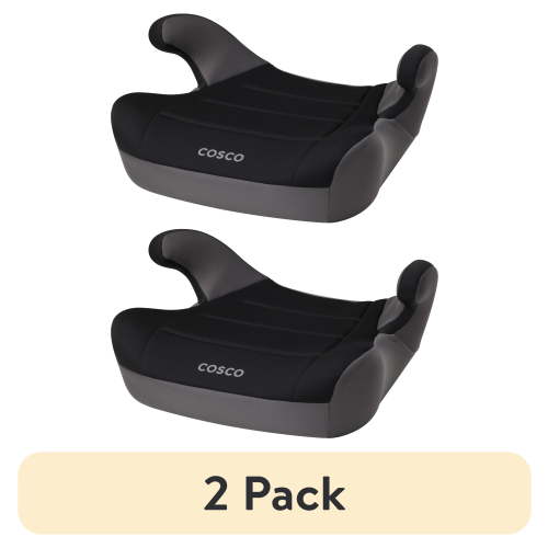 (2 pack) Cosco Kids Rise LX Toddler Booster Car Seat, Fossil Black