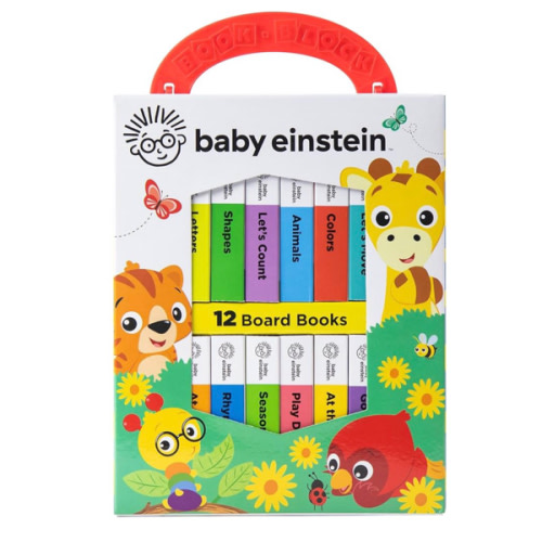 Baby Einstein - My First Library Board Book Block 12-Book Set - First Words, Alphabet, Numbers, and More! - PI Kids