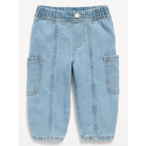 Light Wash Barrel-Leg Jeans