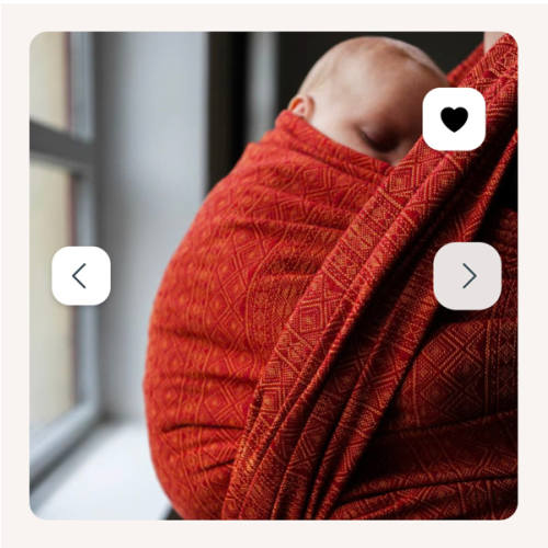 Baby Wrap Sling Prima Ruby-Mandarin - Baby Wrap Slings | DIDYMOS Baby Carriers