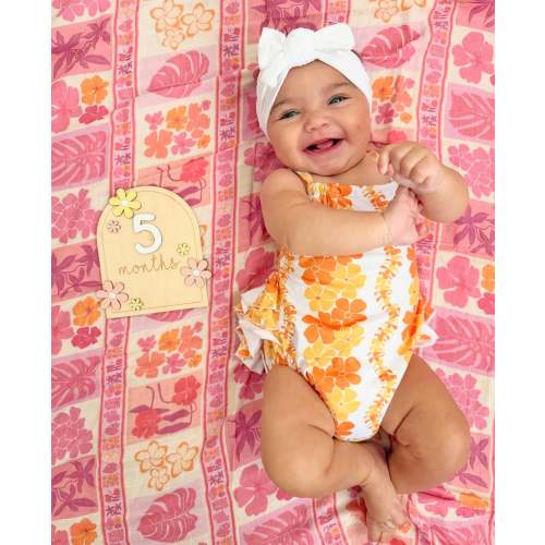 Honey Blooms Bamboo Swaddle Blanket