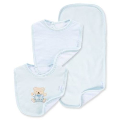 Baby Boys 3-Pack Cute Bear Bibs and Burp Cloth