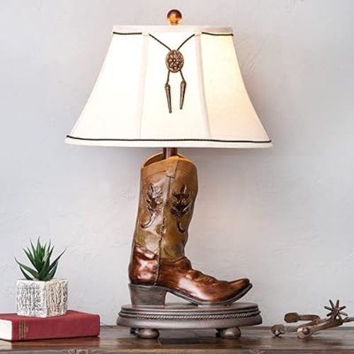 BLACK FOREST DECOR Wrangler Cowboy Boot Table Lamp