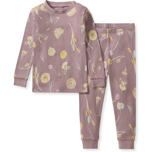 Burt's Bees Baby Girls Organic Cotton Pajamas, Toddler PJ Set, 2-PC