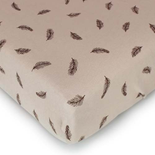 Oatmeal Feather | Organic Crib Sheets – L'ovedbaby