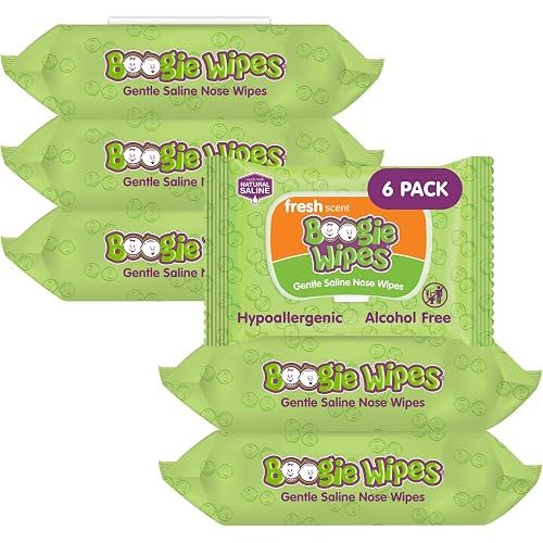 Boogie Saline Nose Wipes Fresh Scent - 180 Count