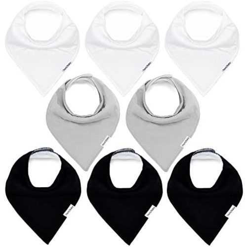 TheAZBaby Baby Bandana Drool Bibs 8 Pack Baby Bibs for Boys, Girls, Unisex&nbsp;Basic Colors