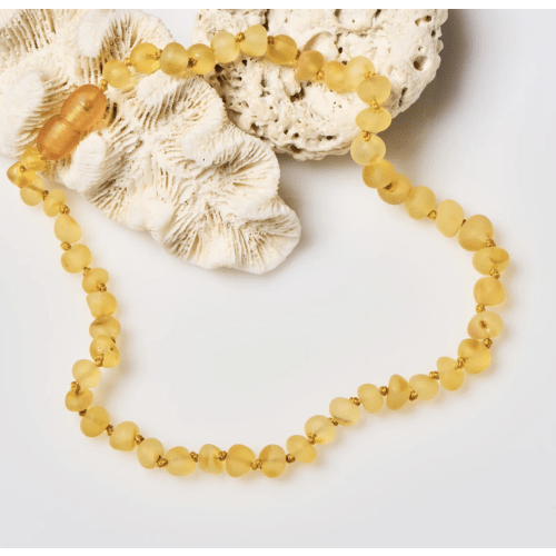 Powell's Owls Raw Baltic Amber Teething Necklace