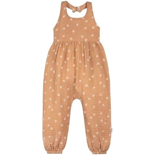Gerber Baby Girls' Toddler Halter Neck Gauze Romper Jumpsuit