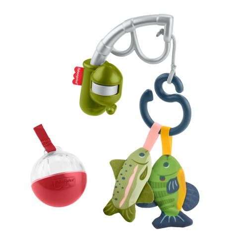 Fisher-Price Mini Me Moments Reel Fun Fishing Gift Set, 4 Baby Toys for Newborn Sensory Play