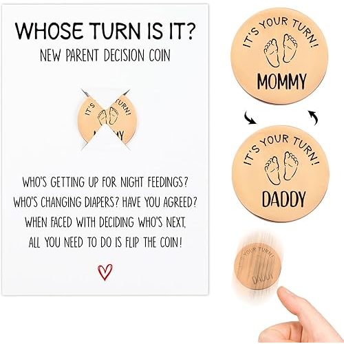 New Mom Gifts Baby Shower New Parents Decision Coin Pregnancy Gifts for Expecting Mom New Parents Gifts for Couples Funny First Time Mom Gifts Mom to be Gift