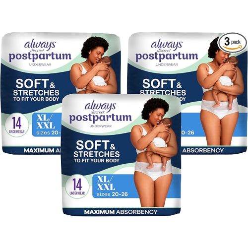 Always Discreet Post-partum UW XL, 14ct. (Pack of 3)