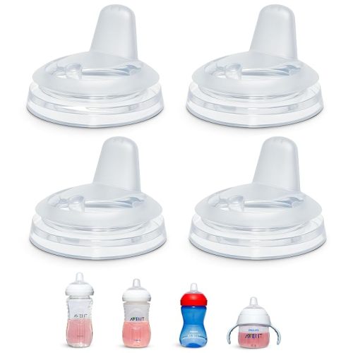 Sippy Spout Nipples for Philips Avent Natural Baby Bottles, 4-Pack