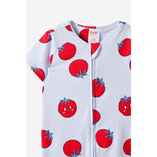 Growie Short Sleeve Zip All In One Romper