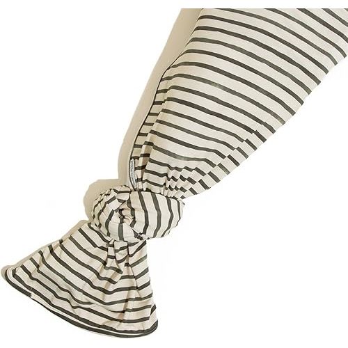 Freshly Picked Swaddle Blanket, One-Size-fits-All, Charcoal Stripes