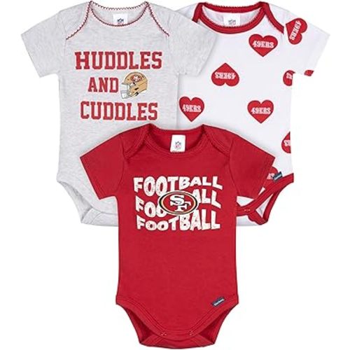 Gerber NFL Baby Girls 3-Pack Onesie Bodysuit