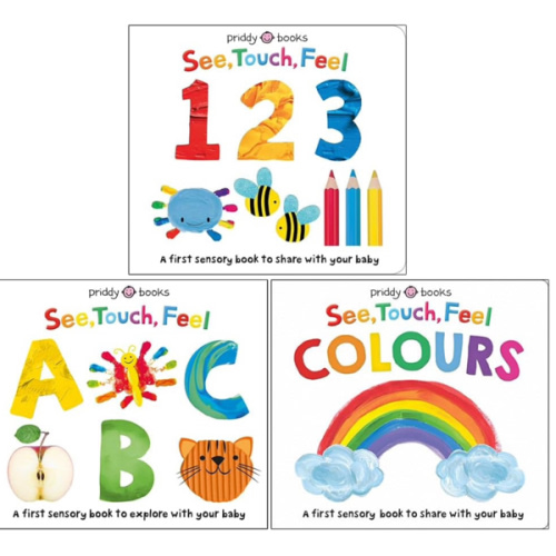 See, Touch, Feel a First Sensory Book Collection 3 Books Set(See, Touch, Feel 123,See, Touch, Feel ABC & See, Touch, Feel Colours)