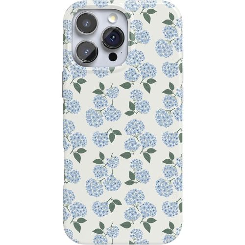 Casely iPhone 16 Pro Case | Nantucket Cottage | Blue Hydrangea | Compatible with MagSafe | Classic Ultra Slim Design