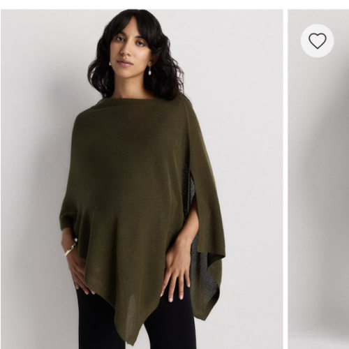 Lightweight Cotton Cashmere Nursing Shawl in Olive