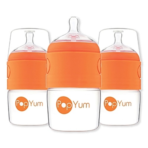 PopYum 5oz 3-Pack Anti-Colic Slow Flow Formula Making Bottles