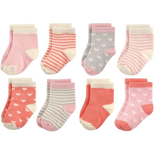 Hudson Baby Baby Girls' Cotton Rich Newborn and Terry Socks