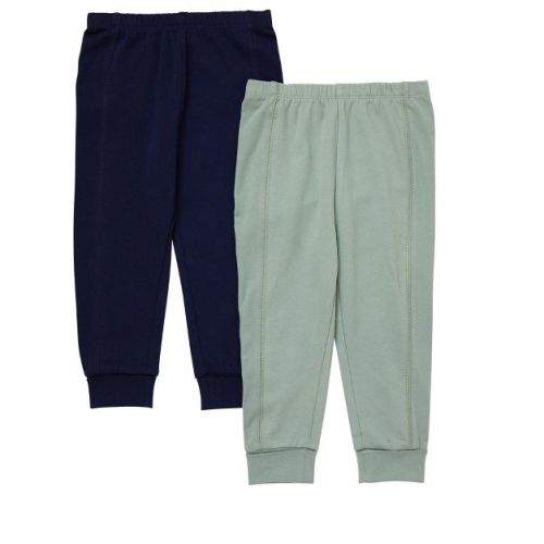 Hanes Pure Comfort Baby French Terry Joggers, Organic Cotton, Boys & Girls, 2-Pack