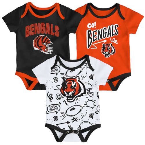 Cincinnati Bengals Outerstuff Infant All Day Play Three-Piece Bodysuit Set