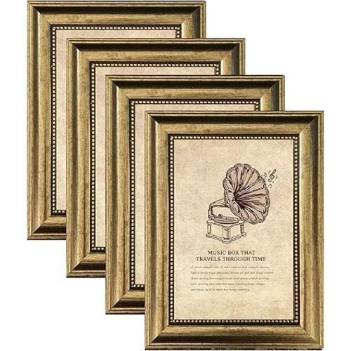 8x10 Picture Frame,Ornate Finish Photo Frame Farmhouse Rustic Vintage Distressed Bronze Photo Frame for Wall or Tabletop Display Family Friends Wedding Gift