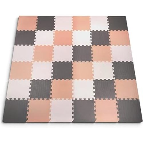 BalanceFrom Foam Floor Tiles for Kids - Non-Toxic Comfortable Baby Play Mat and Interlocking Foam Tiles for Crawling & Development, Soft Play Mat for Babies, 36 Tiles Cover 36 SQ SF