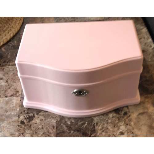 Personalized Pink Ballerina Jewelry Box with Lock (Swan Lake tune)