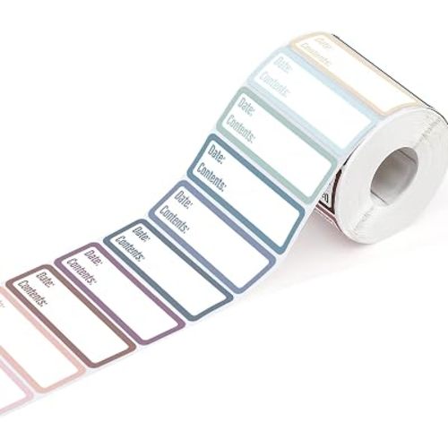 1000Pcs Removable Food Labels,1 x 2 Inch Colored Freezer Labels Date Stickers Waterproof Oil Food Storage Stickers Easy Clean No Residue (Colorful)