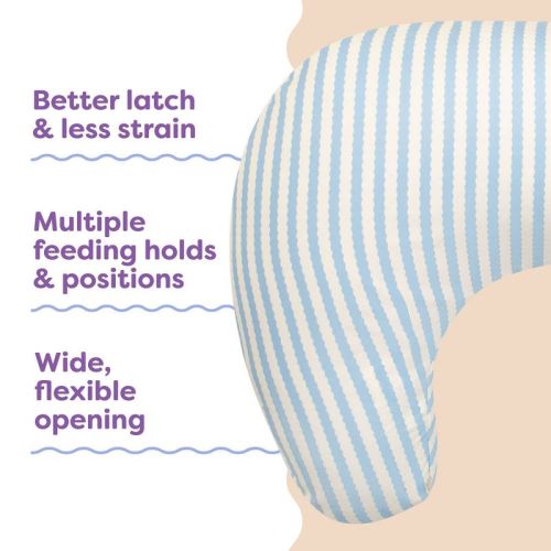 Boppy New Nursing Pillow - Vintage Blue Stripes