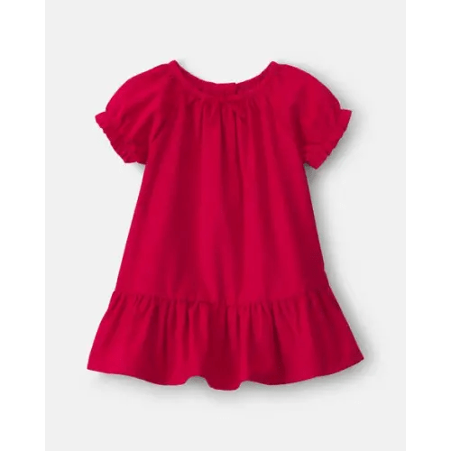 Baby Girl Corduroy Short-Sleeve Dress - Red - OshKosh B'gosh | Carter's