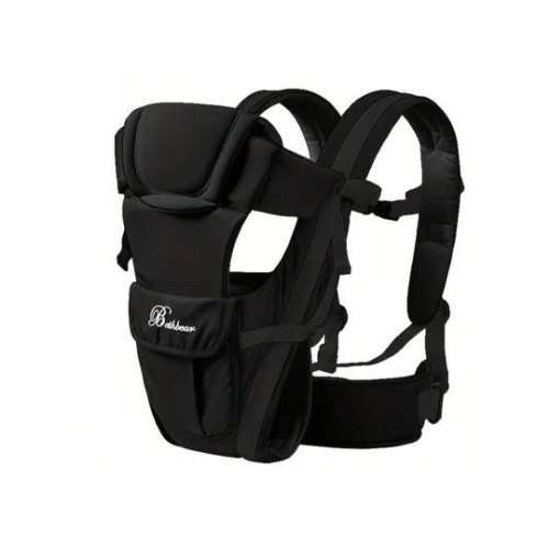 1pc Adjustable & Breathable Baby Carrier, Black, Suitable For Daily Use And Travel