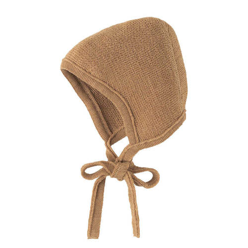 Disana Knitted Bonnet Organic Merino Wool – Caramel - Size 0