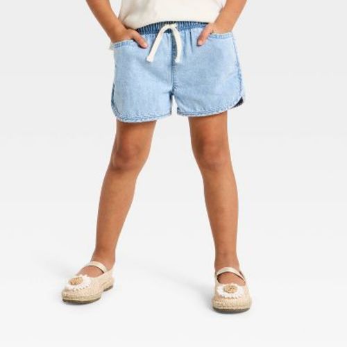 Toddler Girls' Denim Woven Shorts - Cat & Jack™ Light Wash 2T