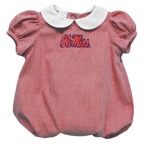 Ole Miss Rebels Vive La Fete Girls Infant Puffy Bubble Dress - Red