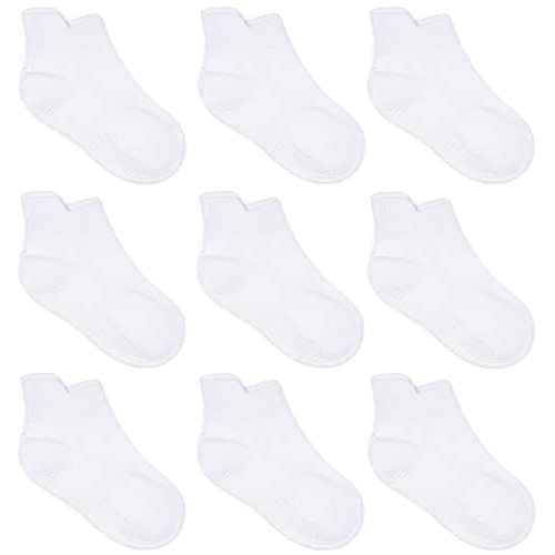 Zaples Baby Non Slip Grip Ankle Socks with Non Skid Soles for Infants Toddlers Kids Boys Girls