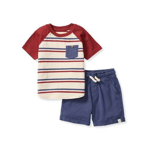 USA Stripe Boy Tee & Shorts Set – Burt's Bees Baby