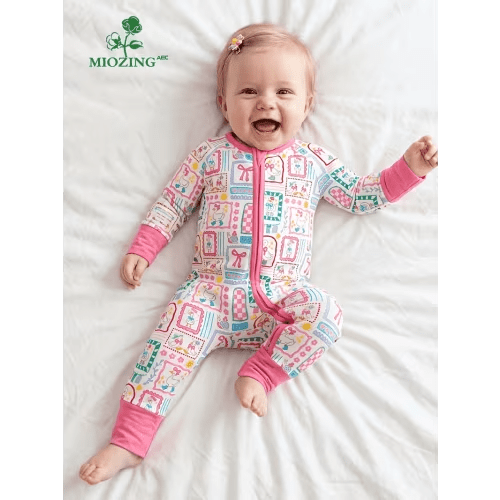 baby bamboo romper 2 way zipper soft stretchy long - Temu