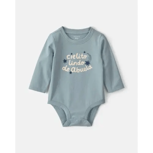 Baby 'Cielito Lindo De Abuela' Long-Sleeve Graphic Bodysuit - Blue | Carter's