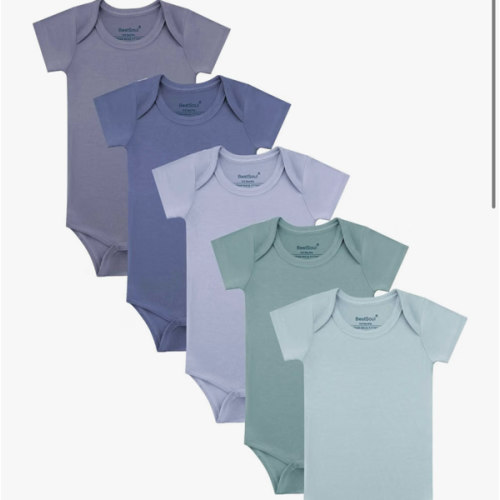 Baby Solid Bodysuit - Short Sleeve Long Sleeve 5-Pack
