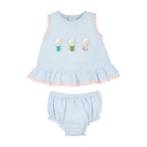 Mud Pie Baby Girls' Mud Pie Baby Girl Eyelet Pinafore Set